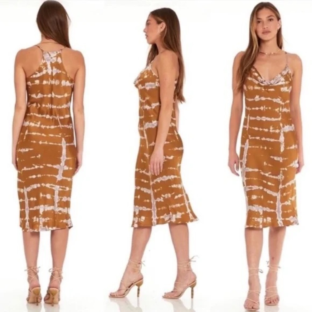YFB Sweetie Midi tie dye slip dress NWT New Young Fabulous & Broke XS